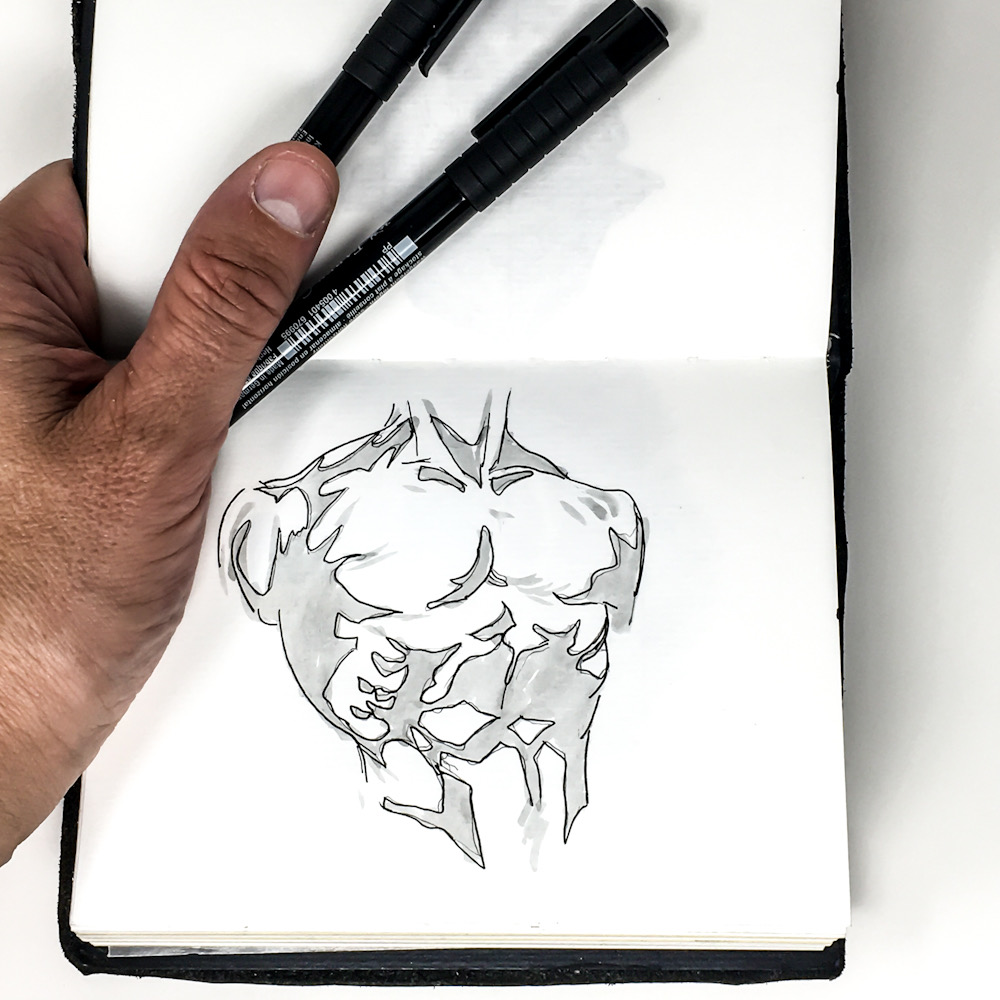 Pitt Artist Pens Figure drawing torso