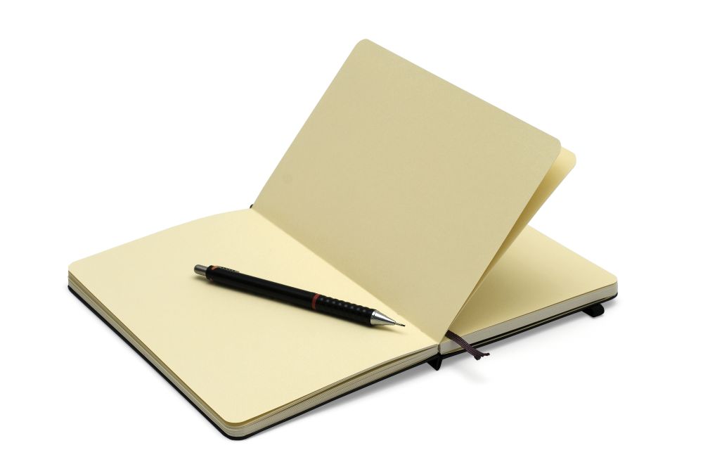 Ivory colored pages of Moleskine Sketchbook