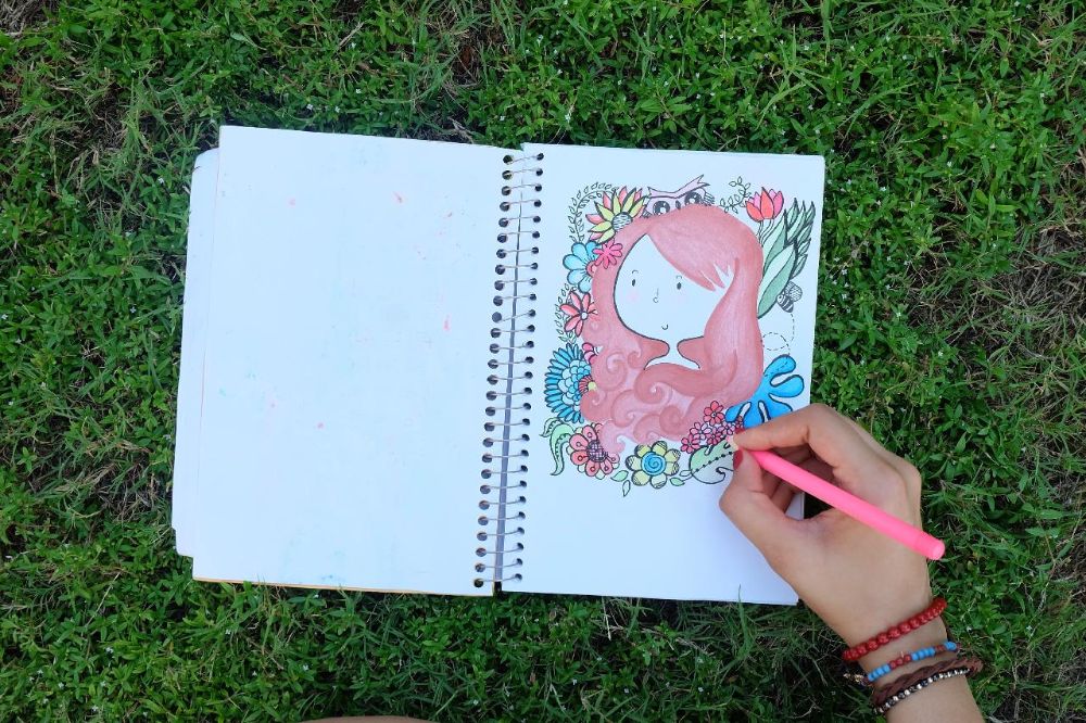 Spiral bound sketchbook